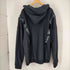 ヨイカダカダ yoikadakada Printed hoodie/Black エナメルテープジップデザイン プルオーバーパーカー メンズ JPN:L