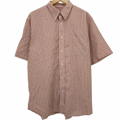 エディーバウアー Eddie Bauer RELAXED FIT ボタンダウンショートスリーブチェックシャツ メンズ JPN:L