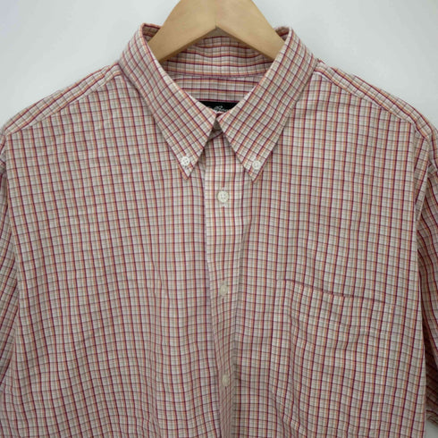 エディーバウアー Eddie Bauer RELAXED FIT ボタンダウンショートスリーブチェックシャツ メンズ JPN:L