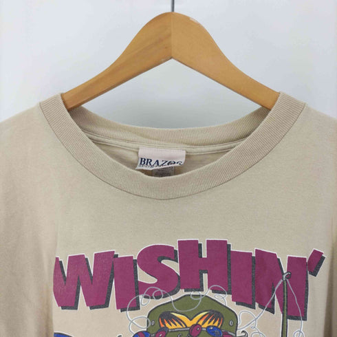 00S BRAZOSボディ イWAS FISHIN 大判 プリント S/S Tシャツ ビッグサイズ メンズ 3X