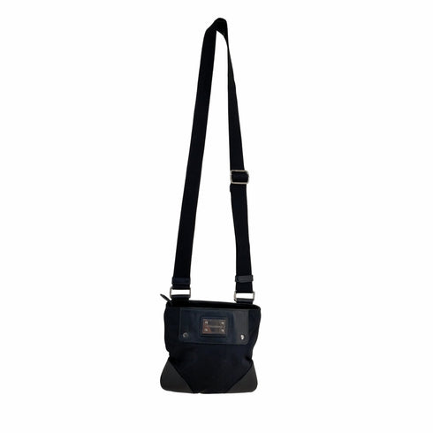 ドルチェアンドガッバーナ DOLCE&GABBANA ロゴプレート ナイロン レザー ショルダーバッグ メンズ