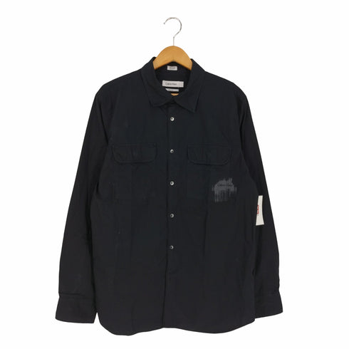 カルバンクライン CALVIN KLEIN modern fit ペイントロゴプリント ワークシャツ メンズ import:L