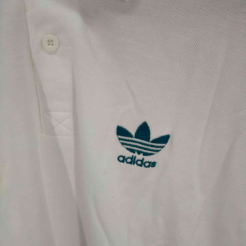 アディダスオリジナルス adidas Originals 90S デサント製 トレフォイルロゴ刺繍S/Sポロシャツ メンズ JPN:M