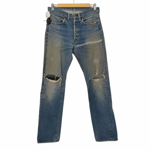 リーバイス Levis 60S~70S BIGE 501 ストレートデニムパンツ 赤耳 ボタン裏刻印6 縮小率8% バックポケットシングルステッチ メンズ