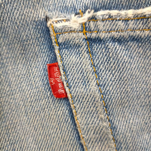 リーバイス Levis 60S~70S BIGE 501 ストレートデニムパンツ 赤耳 ボタン裏刻印6 縮小率8% バックポケットシングルステッチ メンズ