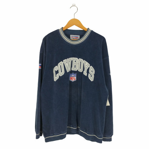 エヌエフエル プロライン バイ スターター NFL PROLINE by STARTER フットボールチームロゴ刺繍 クルーネックフリーススウェット メンズ import:L