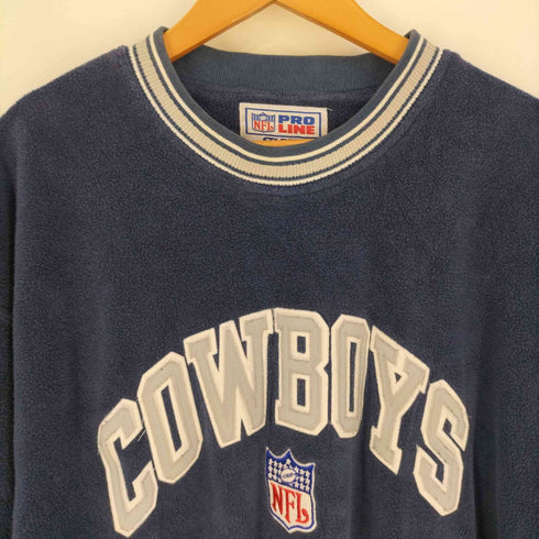 エヌエフエル プロライン バイ スターター NFL PROLINE by STARTER フットボールチームロゴ刺繍 クルーネックフリーススウェット メンズ import:L