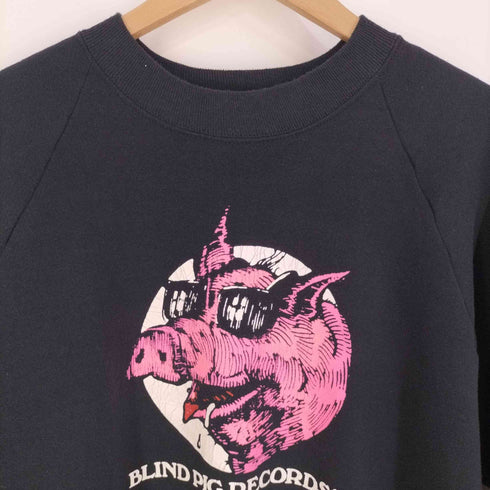 フルーツオブザルーム FRUIT OF THE LOOM 90S USA製 プリント ラグランスリーブ クルーネックスウェット メンズ import:XL
