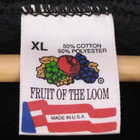 フルーツオブザルーム FRUIT OF THE LOOM 90S USA製 プリント ラグランスリーブ クルーネックスウェット メンズ import:XL