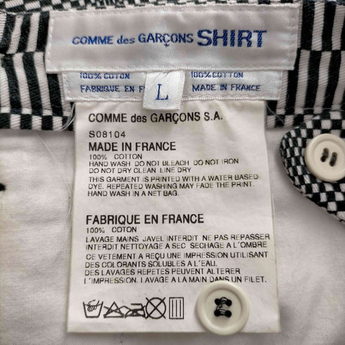 コムデギャルソンシャツ COMME des GARCONS SHIRT 2000SS ジオメトリック 水性プリント ストレートパンツ メンズ JPN:L