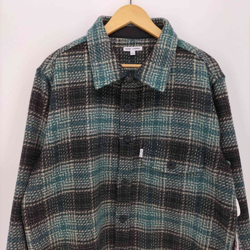 バンクスジャーナル BANKS JOURNAL チェック柄 フラップポケット ウール シャツ ジャケット メンズ JPN:XL