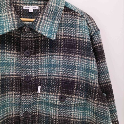 バンクスジャーナル BANKS JOURNAL チェック柄 フラップポケット ウール シャツ ジャケット メンズ JPN:XL