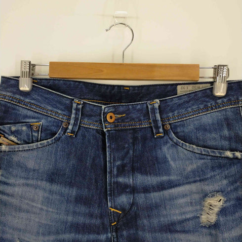 ディーゼル DIESEL DARRON 加工ストレートデニムパンツ メンズ UK:30-31