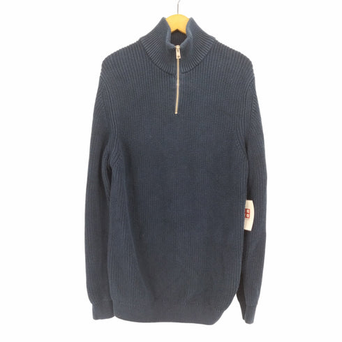ザラ ZARA ハーフジップ ハイネック コットン ニット メンズ import:M