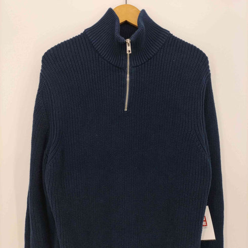ザラ ZARA ハーフジップ ハイネック コットン ニット メンズ import:M