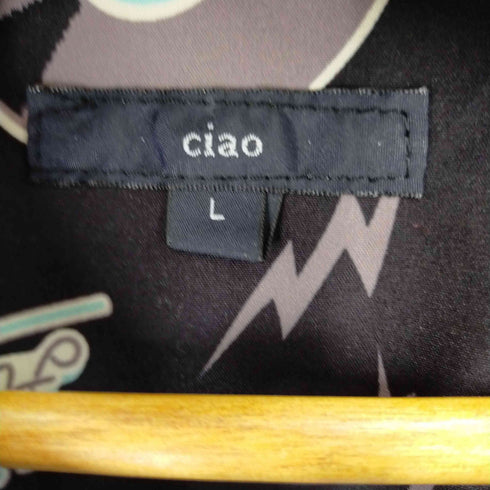 チャオ CIAO ポリシャツ オープンカラー 開襟 レコード メンズ JPN:L