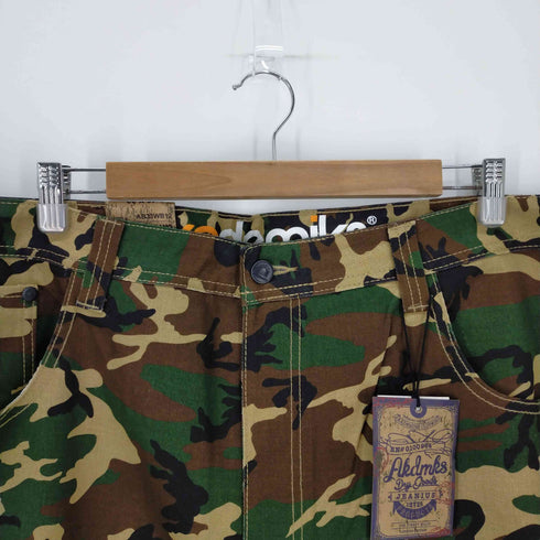 アカデミクス akademiks ワイドバギーデニムパンツ ヒップホップ カモ 迷彩 メンズ 46X32