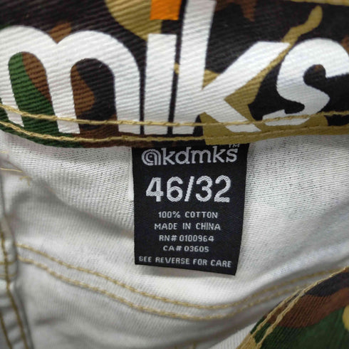 アカデミクス akademiks ワイドバギーデニムパンツ ヒップホップ カモ 迷彩 メンズ 46X32