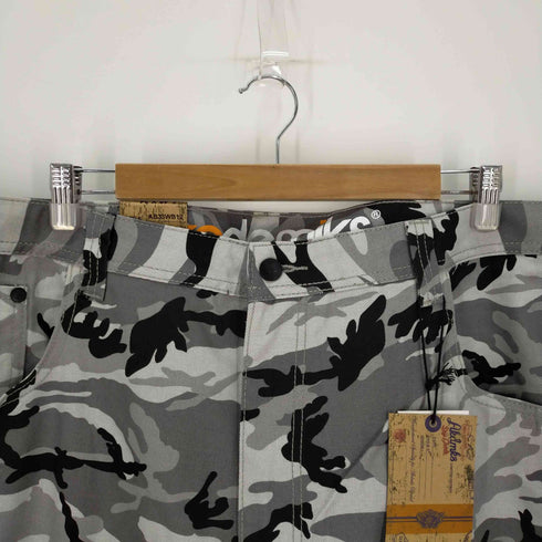 アカデミクス akademiks ワイドバギーデニムパンツ ヒップホップ カモ 迷彩 メンズ 48X34