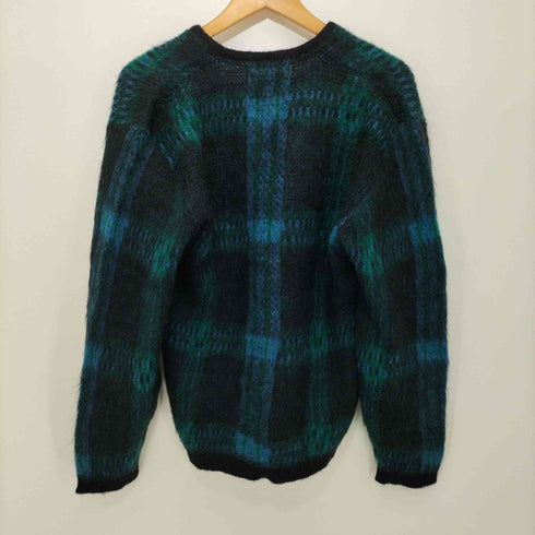 アルプス ALPS 60s モヘア チェック柄Vネックニット メンズ import:M