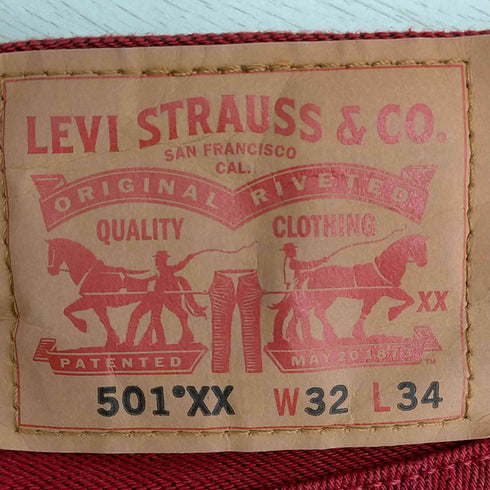 リーバイス Levis 501XX メキシコ製 ボタンフライ カラーデニムパンツ メンズ W32 L34