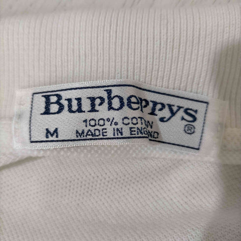 バーバリーズ BURBERRYS イングランド製 鹿の子 ロゴ刺繍 ポロシャツ レディース JPN:M