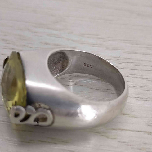 レモンクオーツ 925 リング 天然石 レディース 16