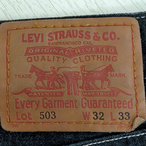 リーバイス Levis 503 ジッパーフライ ブラックデニムパンツ メンズ W32 L33