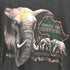 90-2000s スペイン製 STRUGGLE FOR SURVIVAL アニマルプリント クルーネックTシャツ ゾウ メンズ import:L