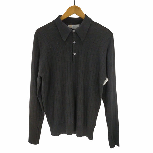 ジョンスメドレー JOHN SMEDLEY ニットポロシャツ England製 メンズ JPN:M