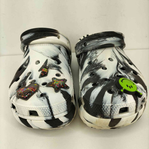 クロックス crocs CLSCPLATFORMMARBLEDCG W BLACK/WHITE レディース 9