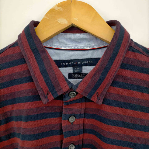 トミーヒルフィガー TOMMY HILFIGER ボーダー長袖ポロシャツ メンズ L
