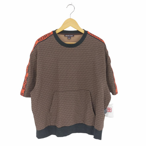 マイケルコース Michael Kors Logo Tape Cotton Blend T-Shirt モノグラム ロゴテープコットンブレンドTシャツ メンズ import:L