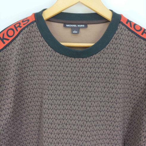 マイケルコース Michael Kors Logo Tape Cotton Blend T-Shirt モノグラム ロゴテープコットンブレンドTシャツ メンズ import:L