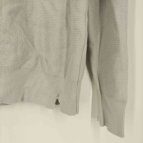 ザラ ZARA ヘムダメージ加工 ラグランスリーブ コットンニット メンズ import:L