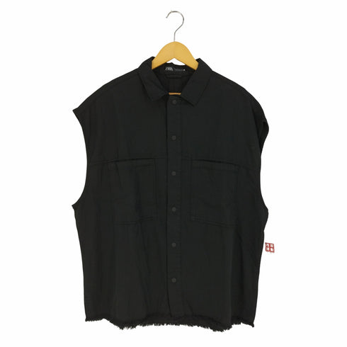 ザラ ZARA COTTON LINEN BLEND SHIRT コットンリネンブレンドシャツ ベスト メンズ import:XL