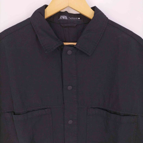 ザラ ZARA COTTON LINEN BLEND SHIRT コットンリネンブレンドシャツ ベスト メンズ import:XL