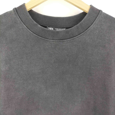 ザラ ZARA CREW NECK SWEAT SHIRT クルーネックスウェットシャツ メンズ import:XL
