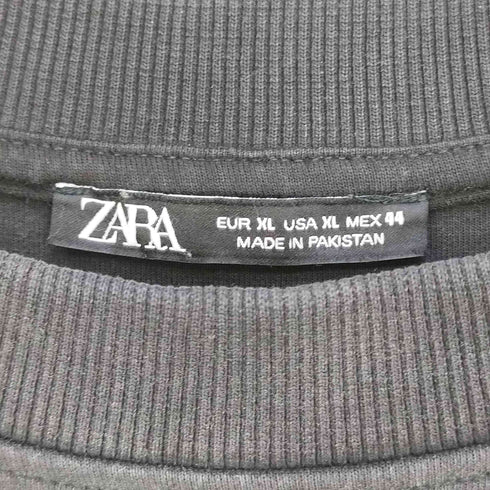 ザラ ZARA CREW NECK SWEAT SHIRT クルーネックスウェットシャツ メンズ import:XL