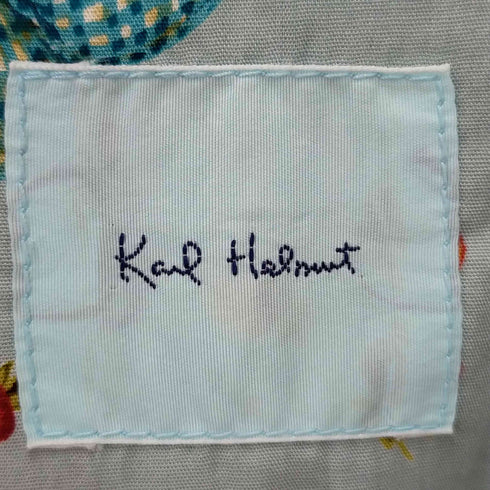 カールヘルム Karl Helmut 花柄ギンガムチェック開襟シャツ メンズ 4