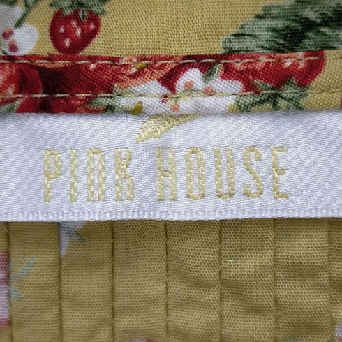 ピンクハウス PINK HOUSE 総柄 ショートスリーブ プリーツ ブラウス レディース