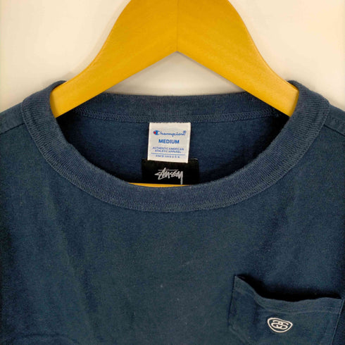 ステューシー Stussy ワンポイント ロゴ刺繍 半袖 ポケットTシャツ メンズ import:M
