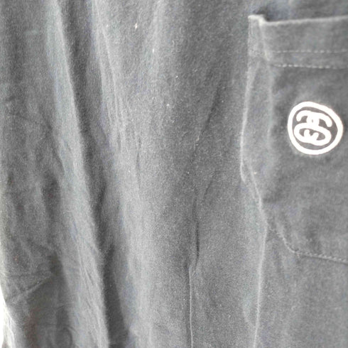 ステューシー Stussy ワンポイント ロゴ刺繍 半袖 ポケットTシャツ メンズ import:M