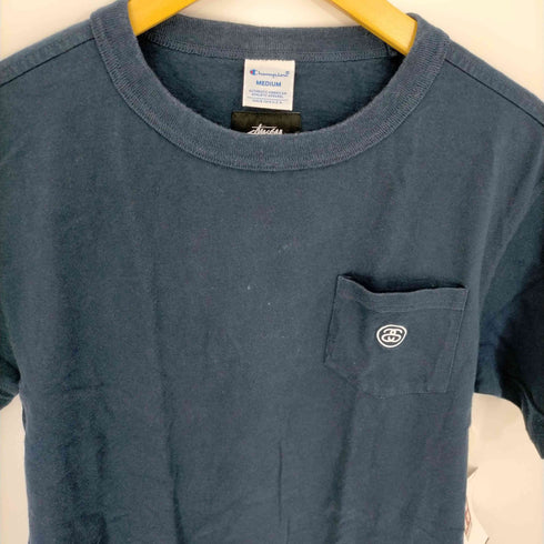 ステューシー Stussy ワンポイント ロゴ刺繍 半袖 ポケットTシャツ メンズ import:M
