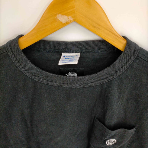 ステューシー Stussy ワンポイント ロゴ刺繍 半袖 ポケットTシャツ メンズ import:M