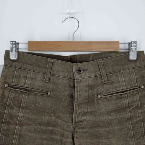 ゴーサンゴーイチプールオム 5351 POUR LES HOMMES 加工フレアパンツ フロントポケット ステッチワーク メンズ JPN:2