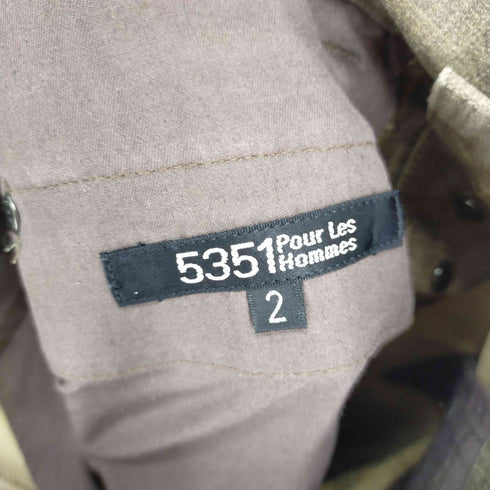 ゴーサンゴーイチプールオム 5351 POUR LES HOMMES 加工フレアパンツ フロントポケット ステッチワーク メンズ JPN:2