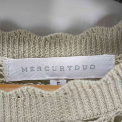 マーキュリーデュオ MERCURYDUO クロシェライクニットワンピース レディース FREE