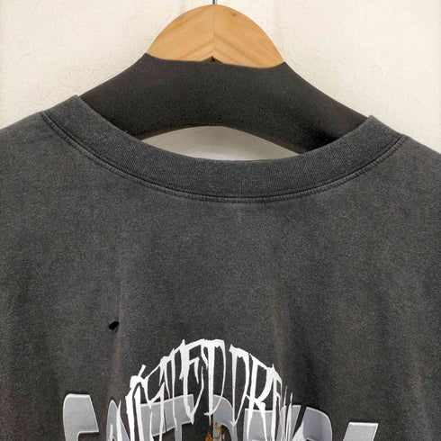ザラ ZARA バタフライプリント ダメージ加工 タンクトップ メンズ JPN:XL