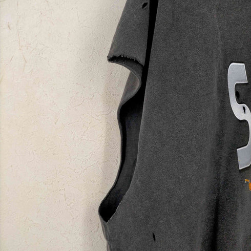 ザラ ZARA バタフライプリント ダメージ加工 タンクトップ メンズ JPN:XL